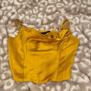 Yellow corset tank top size small from forever 21